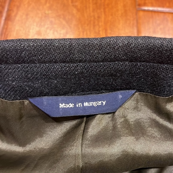 J crew Wool Cashmere Three Buttons Charcoal Grey Blazer Size 42R - Picture 10 of 11